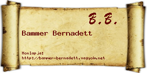 Bammer Bernadett névjegykártya